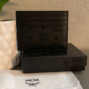 New MCM leather Wallet Money Clip Card Case